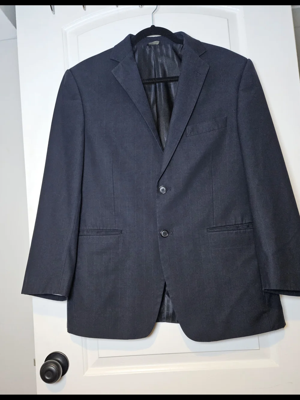 Vitarelli Men's Two-Button Dark Navy Suit Jacket